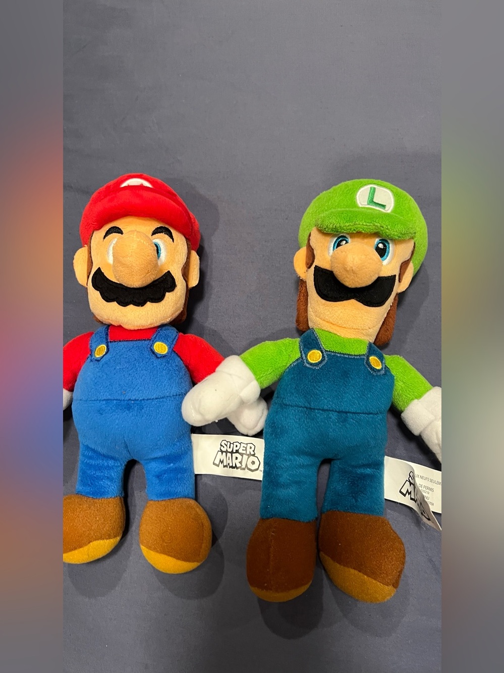 Nintendo Super Mario Plush Pair — Mario (Red/Blue) & Luigi (Green/Blue)